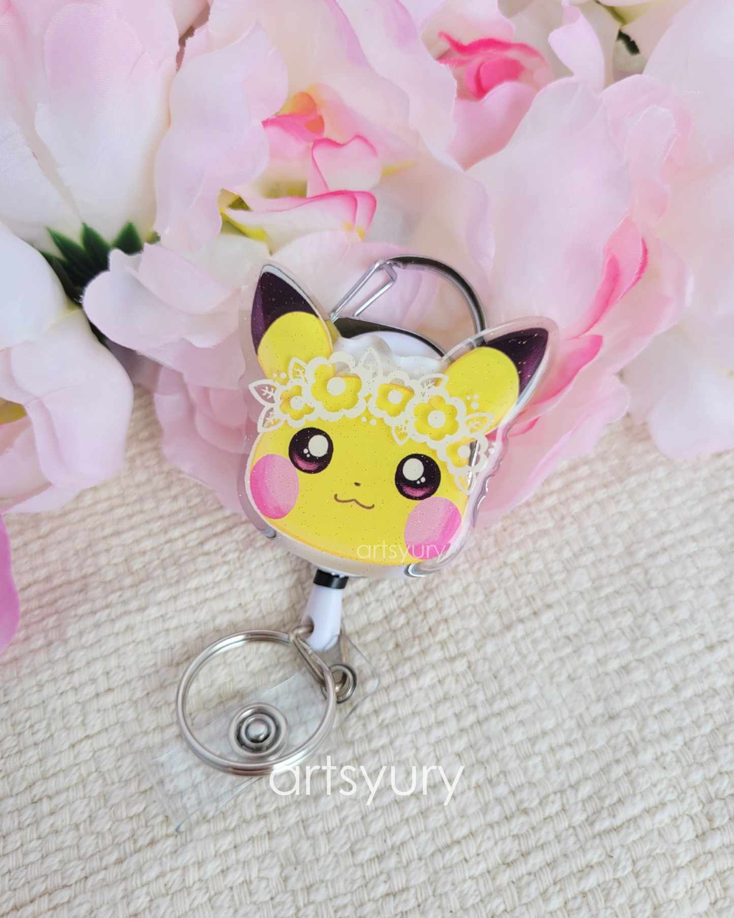 Badge Reel: Flower Crown Pikachu