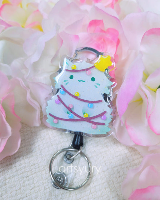 Badge Reel: Kitty Festive Tree