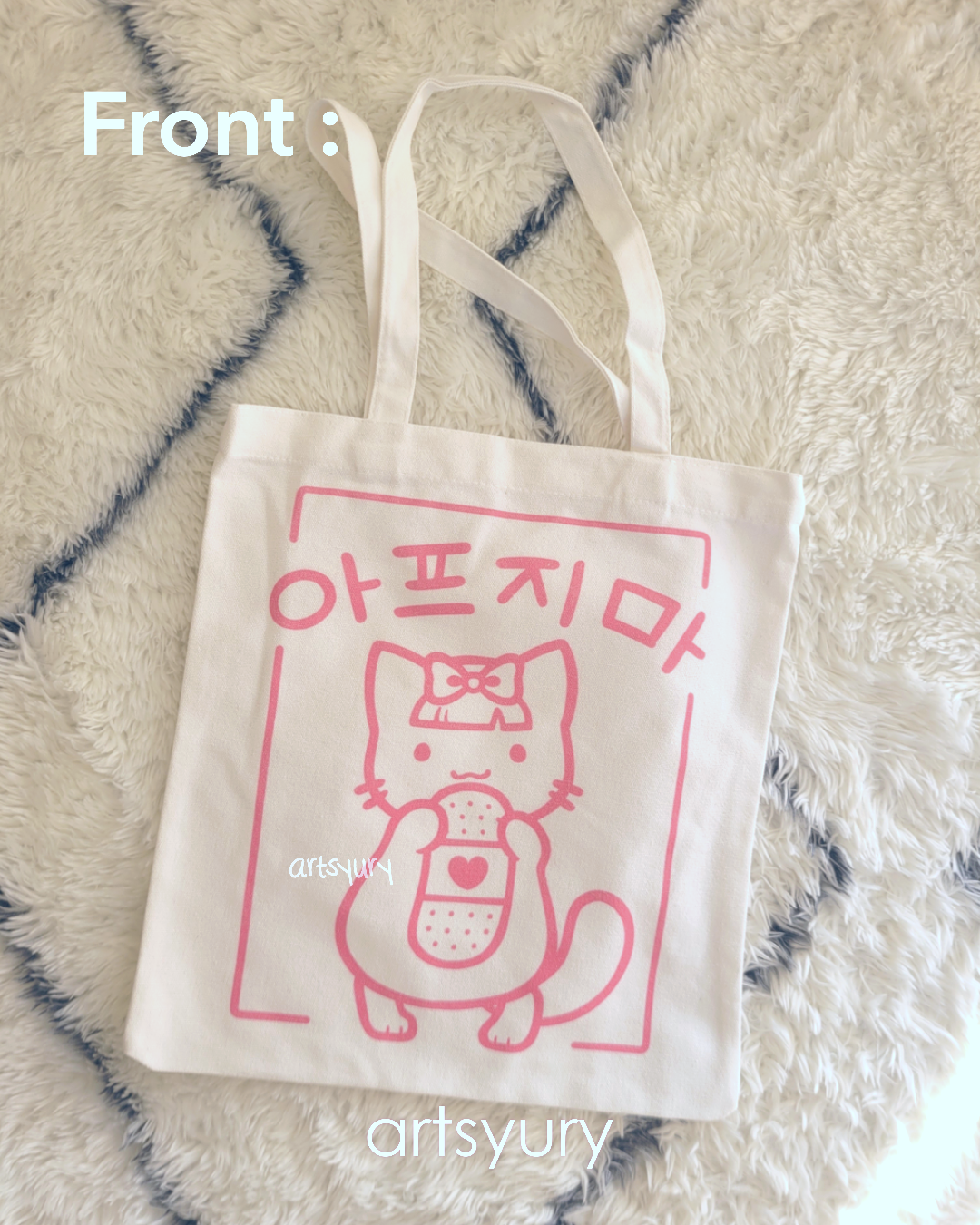 Tote Bag: Moongchi Hair Clip Kitty