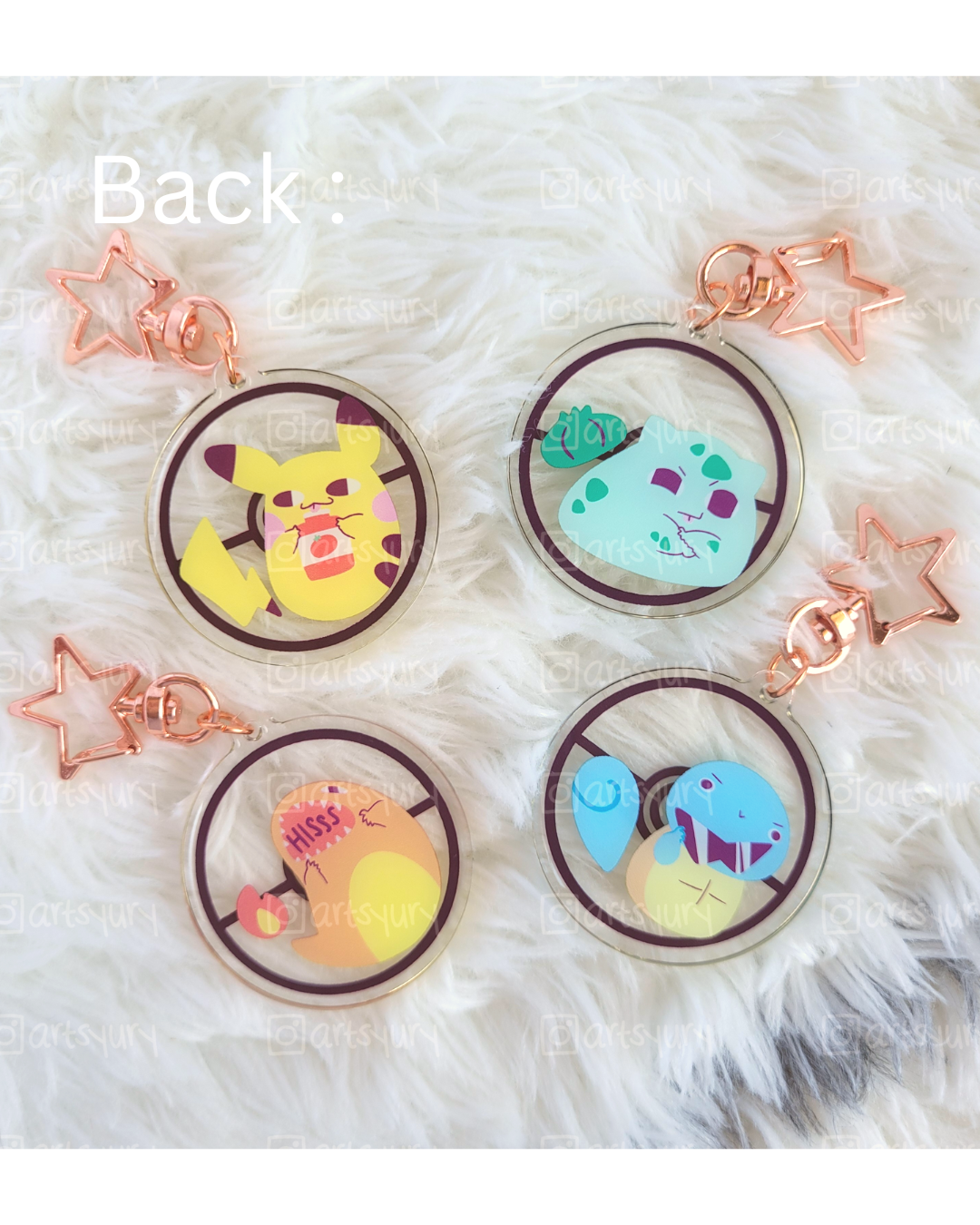 Acrylic Charms: Derp Pokemon